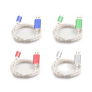 LED Light Shine Light Round ABS Type C Cable