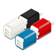 Dual USB Mini AC Power Wall Charger 2 Ports