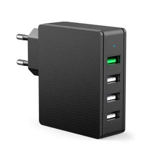 Europe Plug 4 USB Charger QC3.0 Port