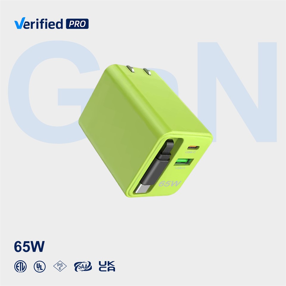 SChitec 65W GaN Dual Ports Charger