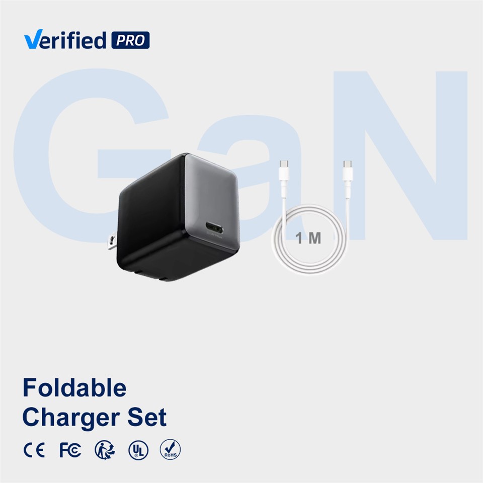USB C Foldable Wall Charger Set